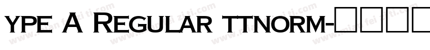 ype A Regular ttnorm字体转换